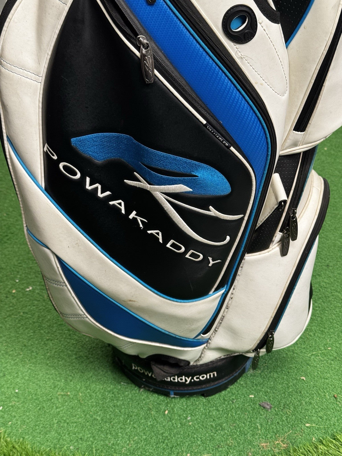 Powakaddy Cart Bag White/Blue/Black