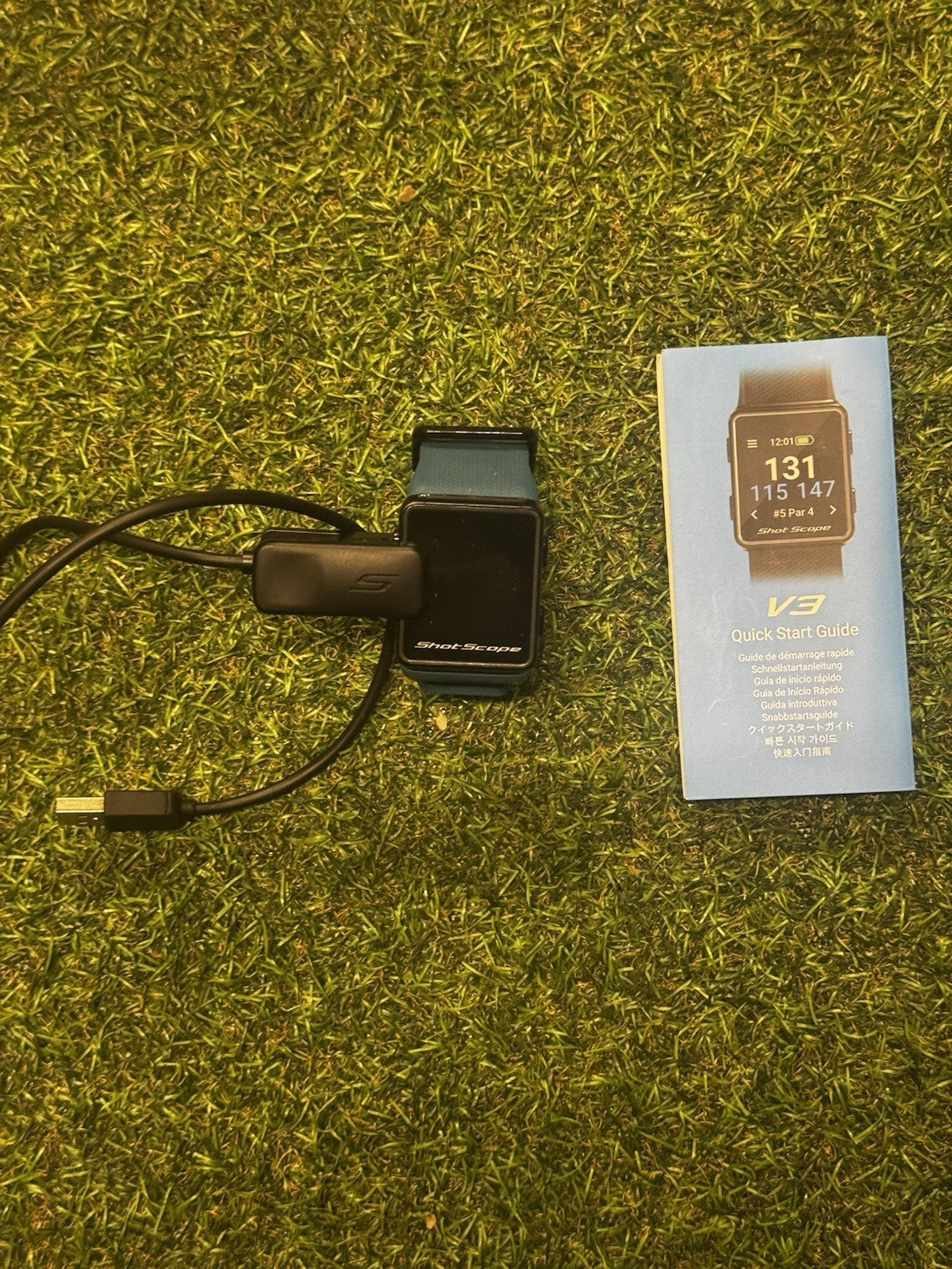 Shot Scope V3 GPS Golf Watch + Charger