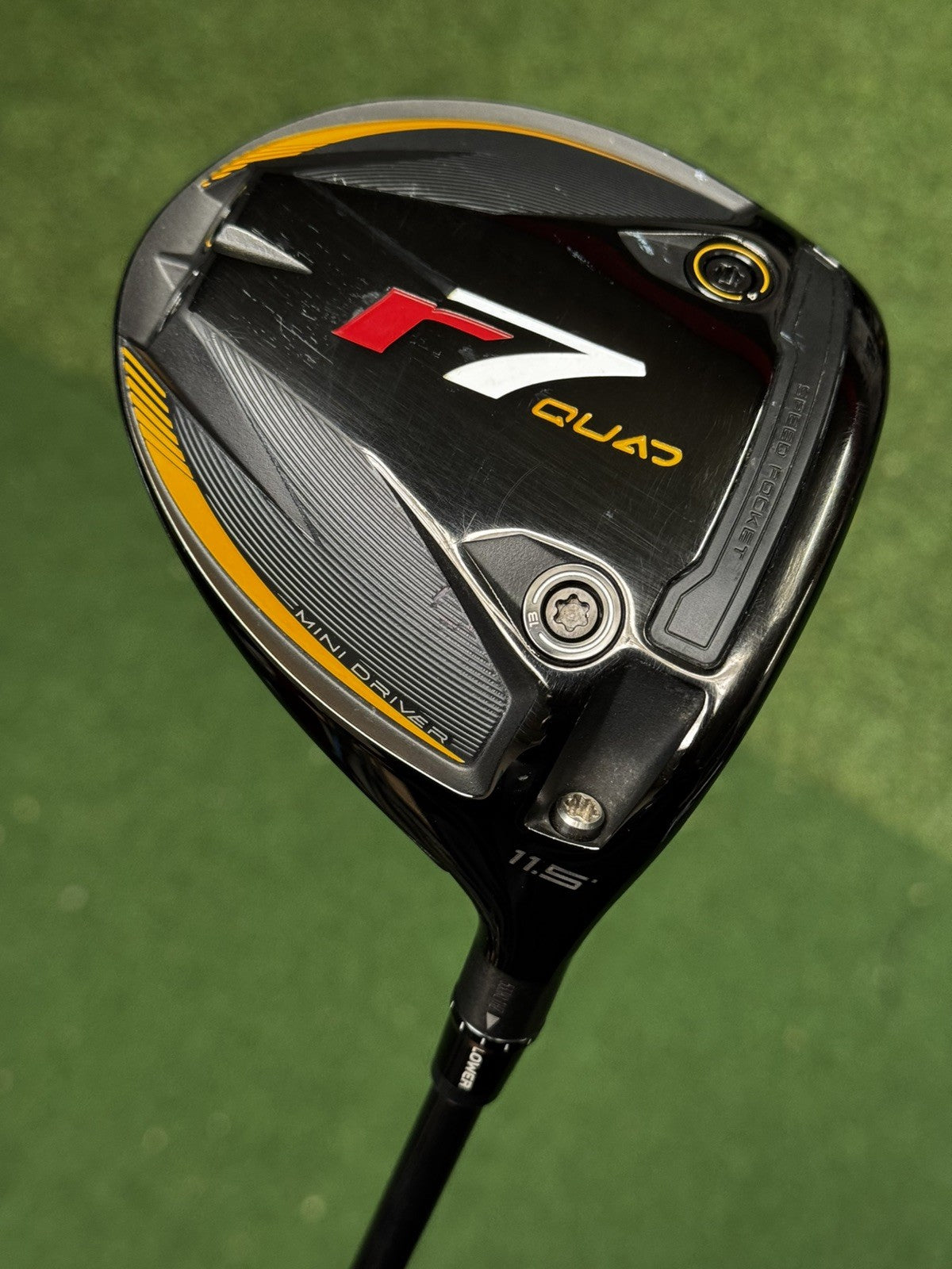 TaylorMade R7 Quad 11.5 Degree Mini Driver Stiff Flex Fujikura Speeder Shaft