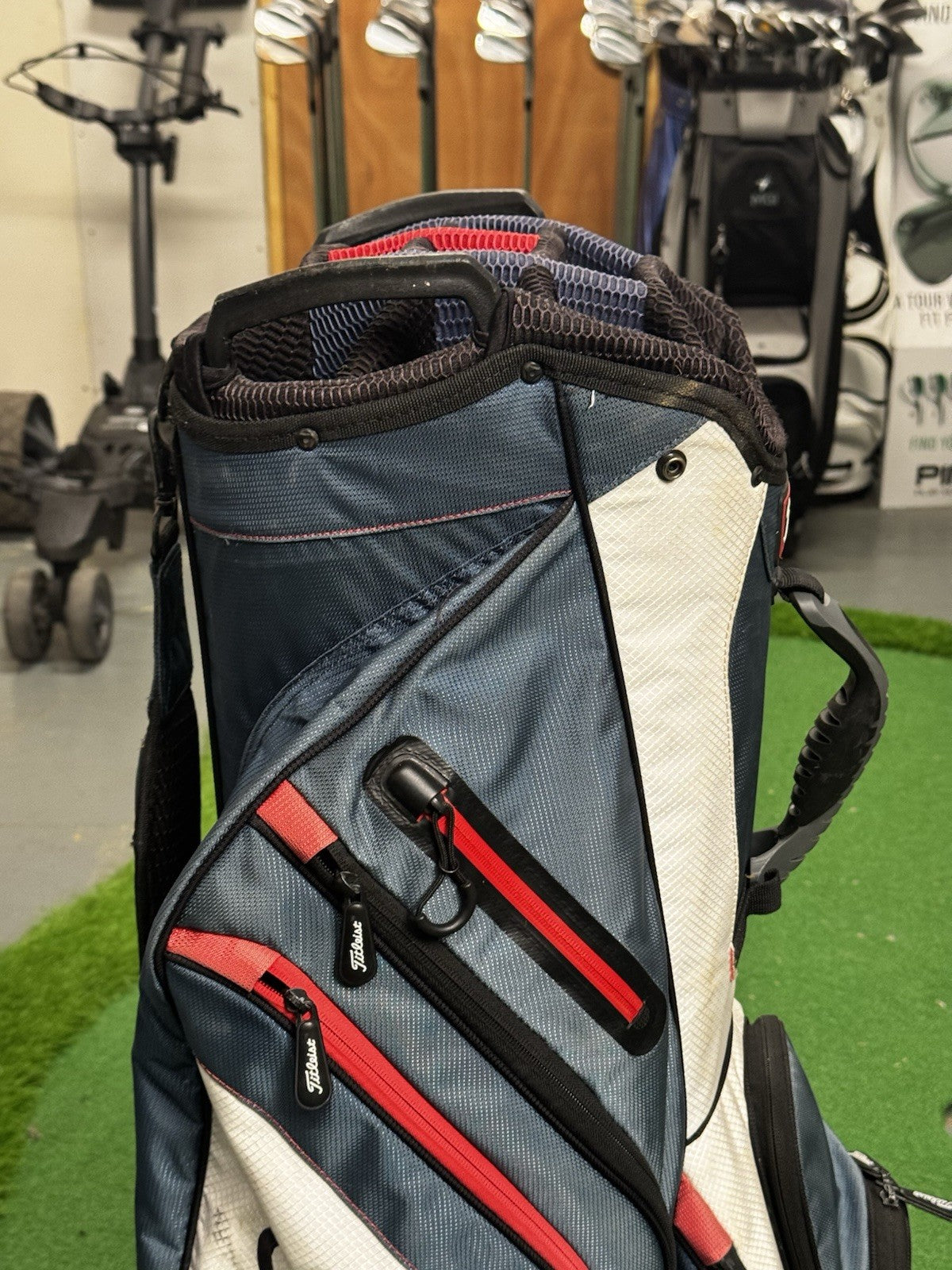 Titleist Golf Cart Bag 14 Way Red/White/Blue