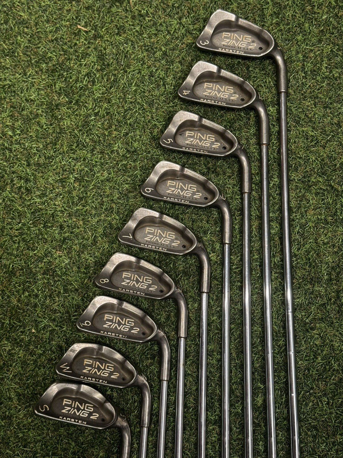 Ping Zing 2 Karsten Iron Set 3-Pw+Sw Regular Steel Shafts Black Dot